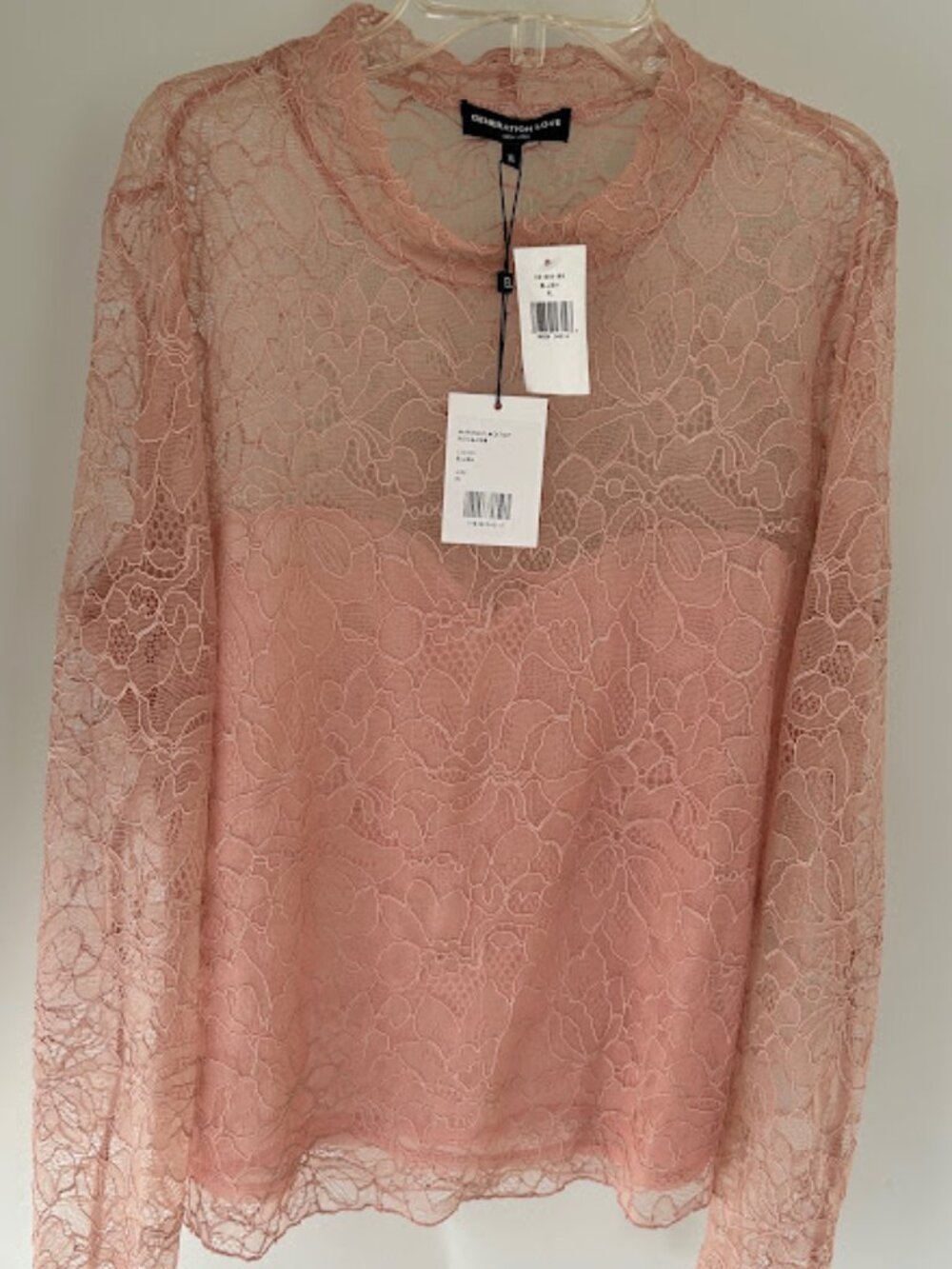 Generation Love Marielle Blush Lace Top NWT XL